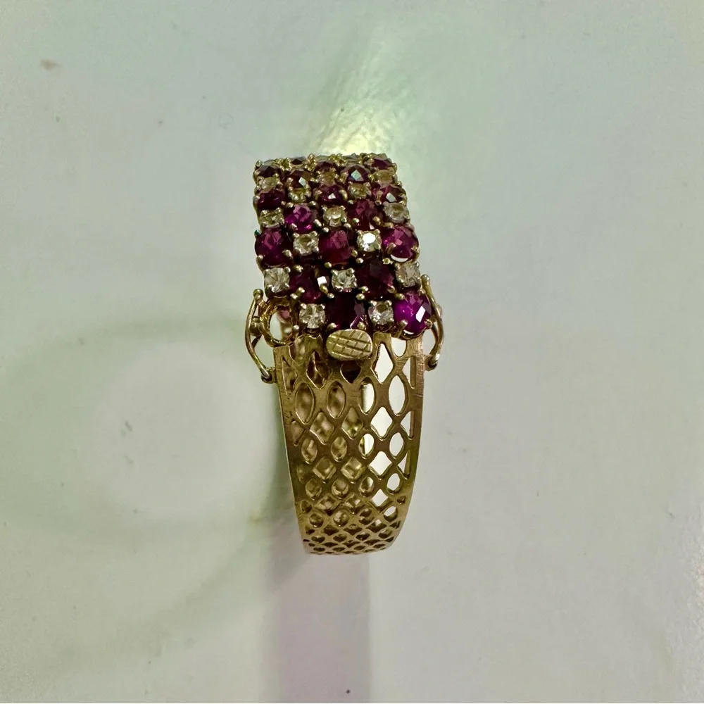 Great Vintage Rhinestone Cuff - Picture 3 of 4